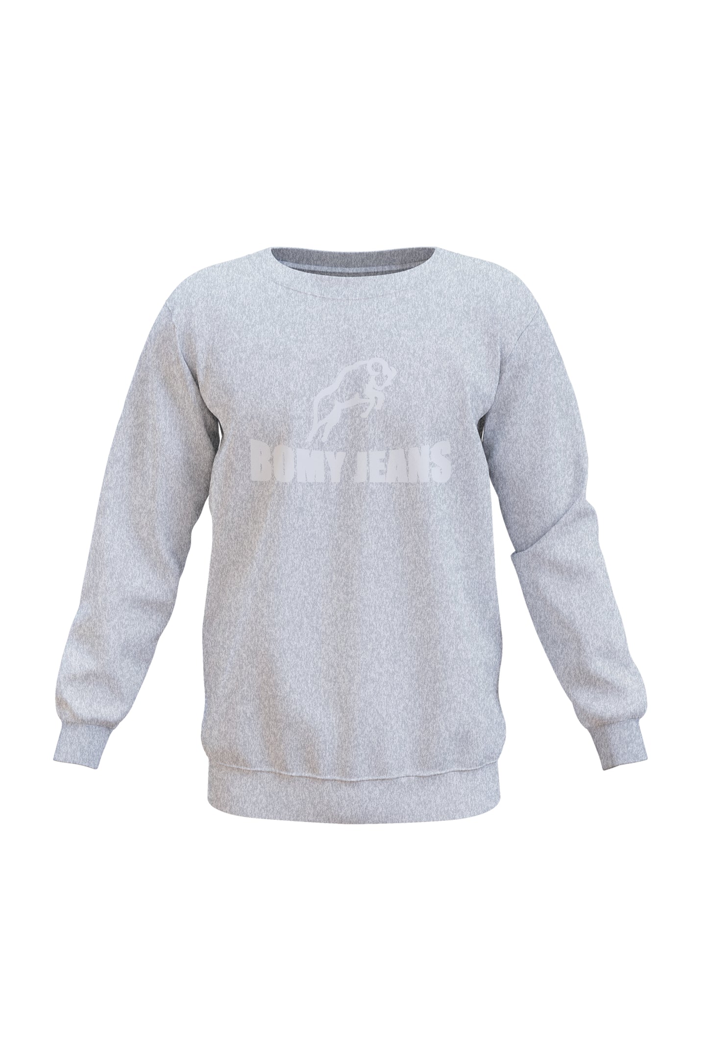 Bomy Men Sweat shirt Embossed H. Gray