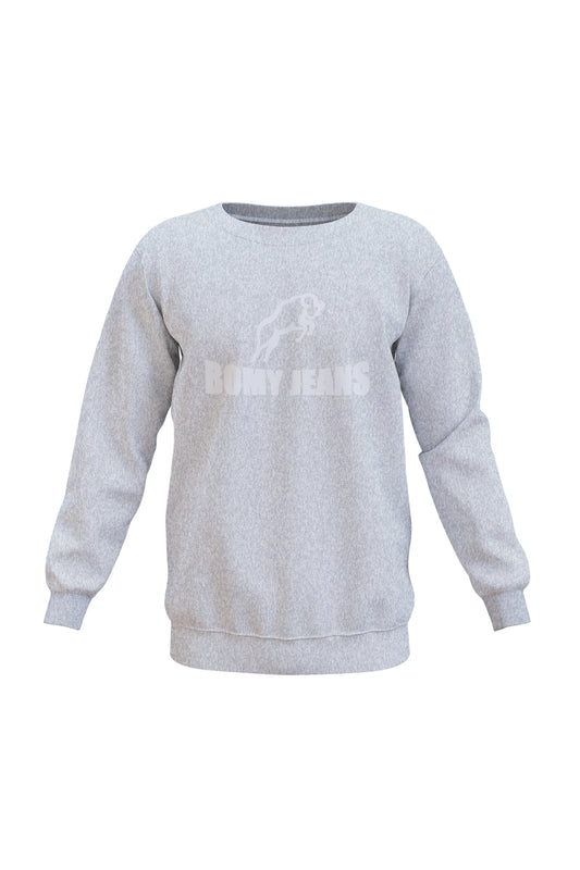 Bomy Men Sweat shirt Embossed H. Gray